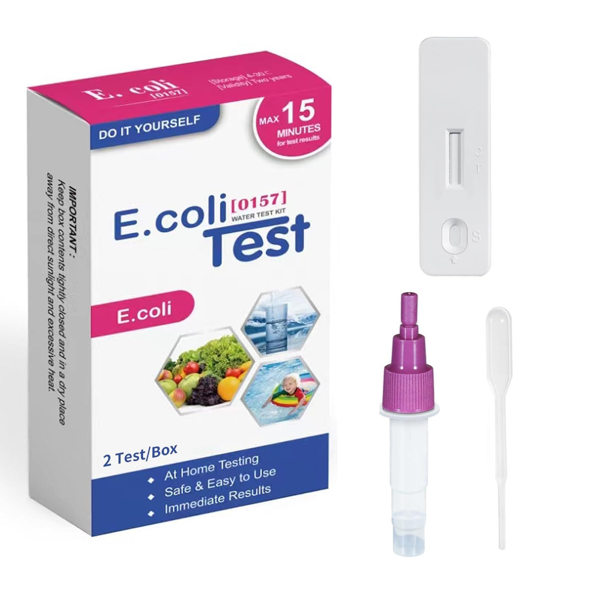 HASTHIP Escherichia Coli Test Kit for Water Testing with Sample Collection Tools and Test Tube