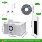 HASTHIP Replacement Accessories for Ecovacs Deebot T20 Omni and Pro | 10Pcs Kit with Side Brushes, Mop Pads, Filters and Dust Bags
