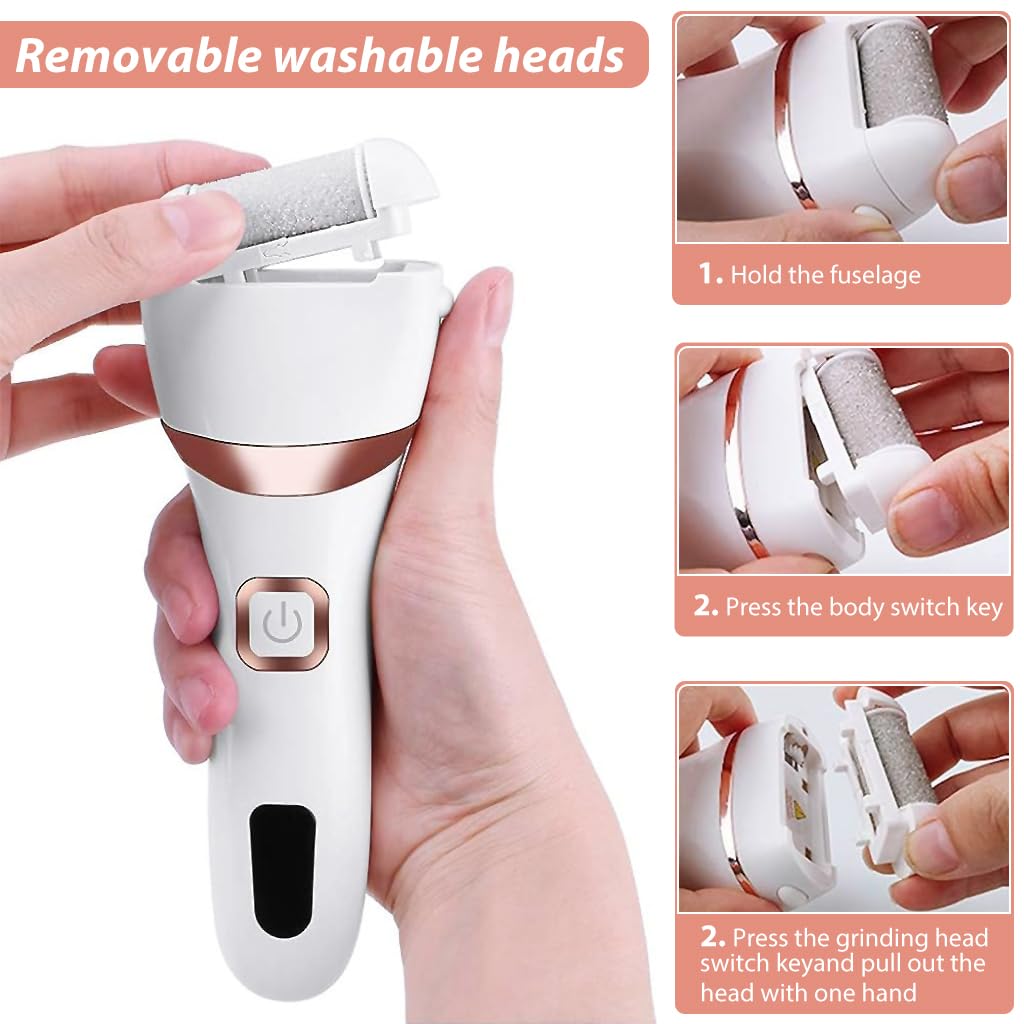 HASTHIP® Electric Callus Remover for Feet,Half year warranty, Pedicure Tools Professional Rechargeable Portable Callus & Dead Skin Removal & Feet Care Feet File For Removing Dead Skin