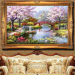 HASTHIP® DIY 5D Diamond Painting by Number Kit Combo, Full Drill Rhinestone Embroidery Cross Stitch Arts Craft for Wall Decor, Journaling, Scrapbooking, Planners, 30x40cm & 40x50cm