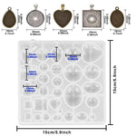 HASTHIP Resin Molds Set for DIY Jewelry Making with 30 pcs Tray Kit Featuring 5 Shapes | Metal and Silicone Crafting Tools