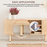 HASTHIP Furniture Felt Pads 4 Pack for Hardwood Floors with 3M Self Adhesive | Non Slip Cuttable Floor Protector