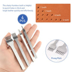 HASTHIP Leather Punches for DIY Leather Crafts featuring 4 Prong Sizes and Ergonomic Handle