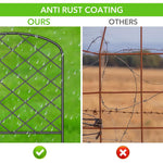 HASTHIP® Metal Garden Fence Outdoor - Versatile Decorative Fence for Garden - Garden Plant Partition Fence - Outdoor Garden & Patio Decoration Items - Garden Fence for Flower, Lawn, Pathway (5 Pcs )