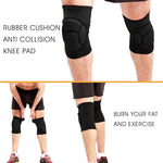 ZIBUYU® Knee Cap for Men and Women Thickened Anti-Collision Cushion Brace for Knee Pain Pad Knee Support Pain Relief Products Knee Guard Knee Pads for Running, Walking, Gym, Free Size (Black) - 1 Pair