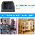 HASTHIP Caster Wheel Pads for Office Chairs and Furniture featuring 3.14 in Grooved Rubber | Non Slip Floor Protection