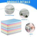 HASTHIP Kitchen Dish Cloth for Wet and Dry Cleaning with Streak-Free Polyester | Pack of 10 25x25cm Reusable Cloths