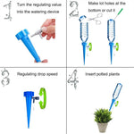 HASTHIP Plant Watering Spikes for Flower Pots with Adjustable Flow Valve and 6Pcs PP Drippers | DIY Self Watering System for Indoor Outdoor Planters
