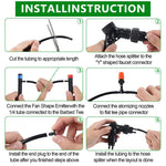 HASTHIP Slow Drip Irrigation System Kit for Gardens with 98ft Hose and 3 Sprinkler Types