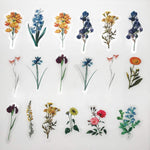 HASTHIP Vinyl Waterproof Spring Flower Plant Stickers for DIY Decoration 46 Pieces | Multicolour Set for Kids and Adults
