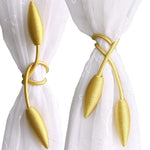 HASTHIP Curtain Tiebacks for Blackout Curtains with Strong Magnetic Hold 48cm Rope | Gold Decorative Drape Holders Pack of 2