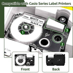 HASTHIP 12mm Label Tape Compatible with Casio Label Printers