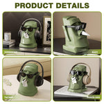 HASTHIP Headphone Stand for Table with 3 in 1 Tissue Box and Glasses Rack 14.5x17x23.5 cm | ABS Body
