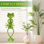 HASTHIP Plant Supports for Branch Stability with Flexible Frog Twist Ties 3 pcs | Green Cartoon Design