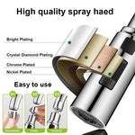 360° Swivel Tap Extender for Kitchen Sink, Kitchen Tap Extension with 3 Flow Modes Tap Faucet, Kitchen Sink Tap Wash Basin Taps Water Saving Splash Proof Faucet Replacement Faucet Tap Adapter