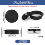 HASTHIP® 50mm Desk Cable Grommets 6-Pack