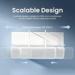 HASTHIP Air Conditioner Deflector for Split Units 22–32 in with Mesh Hole and Adjustable Angle