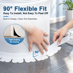 HASTHIP 1.5m PVC Bathroom Gap Sealing Tape with 90-Degree Crease and Acrylic Adhesive