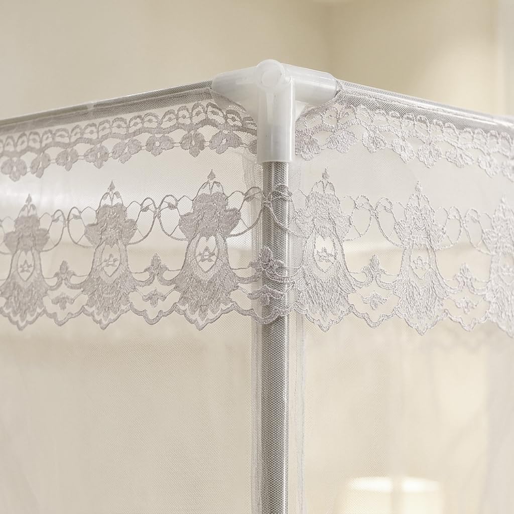 HASTHIP Single Princess Style Mosquito Net Canopy with Breathable Polyester Mesh for Bedroom