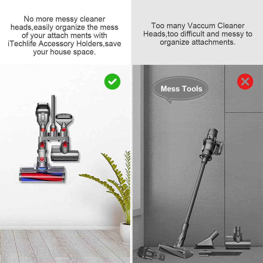 HASTHIP® Attachment Organizer Holder for Dyson Vacuum Cleaner Series, Accessory Holder Rack Wall Mounted Holder Organzier Accessories Organzier for Dyson V7 V8 V10 V11 Vacuum Cleaner Attachment.