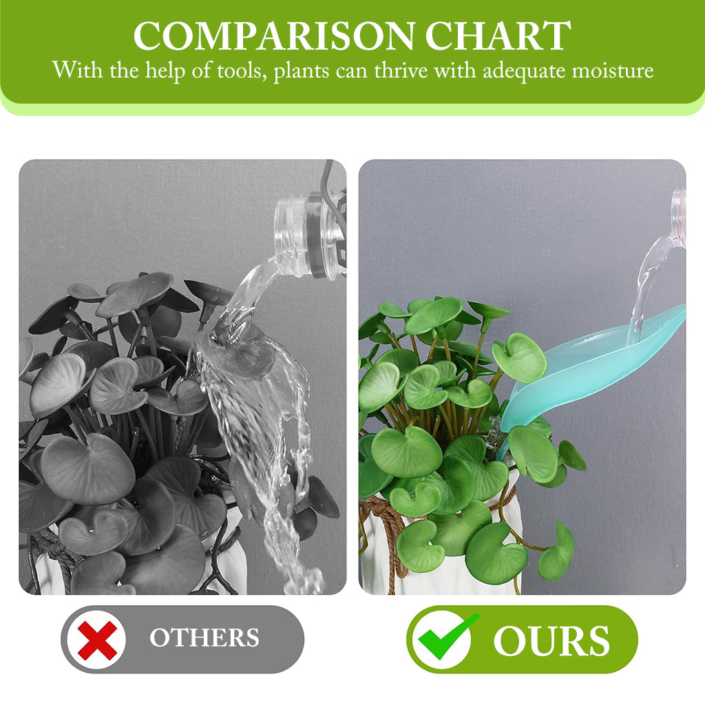 HASTHIP® 3Pcs Small Plant Pot Watering Tools Slow Watering Tool Creative Decorative Leaf Shape Watering Gentle Watering Channel Funnel for Indoor Plants Small Desk Plant Office Plant