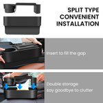 HASTHIP® 3in1 Car Seat Gap Filler Organizer with Cup Holder&Car Tissue Holder,Multipurpose Seat Gap Storage Box