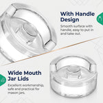 HASTHIP Fermentation Weight Glass for Wide Mouth Mason Jars, 2 Pack 7oz Pickling Weights