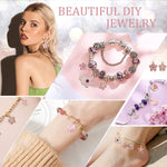 HASTHIP® Palay 31Pcs Diy Jewelry Making Pendent Kit Assorted Lovely Enamel Charms Pendents Gold Plated Diy Charm Necklace Bracelets Pendent Kit For Bracelet Jewelry Making And Crafting, Pink