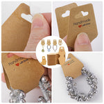 HASTHIP Paper Card Holder for Jewelry Display with Handle | 200PCS Self Adhesive Packing Supplies