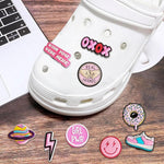 HASTHIP Shoe Decoration Charms for Clogs and Sandals featuring 35pcs Rubber Pink Set | Fun Accessories for Kids and Adults