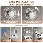 HASTHIP Wall Smoke Ashtray for Bathroom with Suction Cup Mount and Removable Stainless Steel Bowl