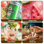 HASTHIP Ice Making Mold for Parties with 40 Grid Double Layer Design and Easy Press Lid
