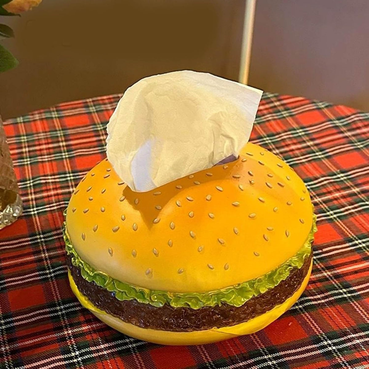 HASTHIP Burger Tissue Box for Home Car and Office featuring Creative Fun Design | Gift Organizer