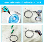 HASTHIP Drain Pipe Cleaner for Power Drill with 8.2 ft Metal Wire and Universal Hex Shank