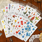 HASTHIP Flower Stickers for Scrapbooking and Journals with 270 Pieces PVC Sheets | Self Adhesive 9 cm