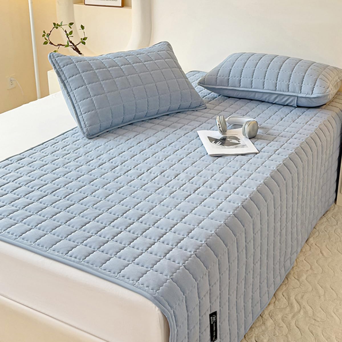 HASTHIP Thin Bed Mattress 59x78 in for Comfortable Sleep with Elastic Corner Straps | Cotton Waterproof Sheet