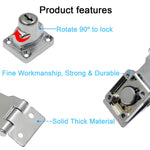 HASTHIP Drawer Lock Set for Cabinets and Desks with 3 in Keyed Hasp Chrome Plated | 2 Sets