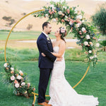 HASTHIP Balloon Arch Stand for Wedding and Party Decor featuring 6.56ft Frame | Gold Steel Backdrop