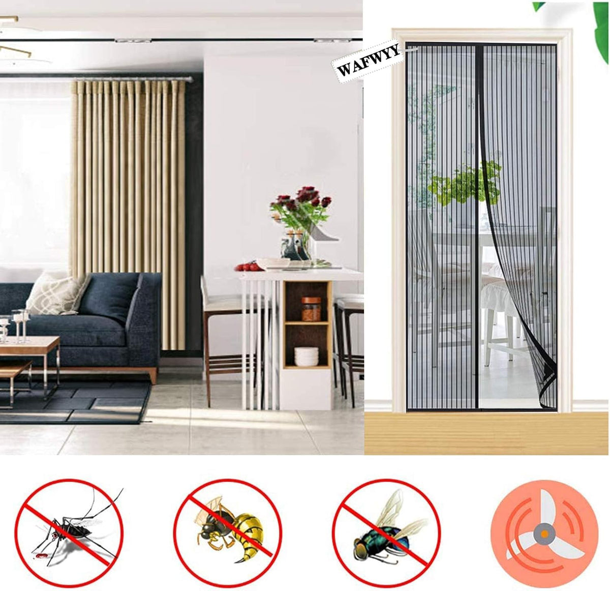 HASTHIP Mosquito Net for Bed featuring 190x100x80cm Freestanding Design and Glass Fiber Frame