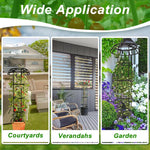 HASTHIP Upright Trellis for Climbing Plants with Cylindrical Hollow Roof | 135 cm Steel and PP Resin Garden Support