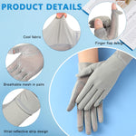 HASTHIP Hand Gloves for Sun Protection with UPF 50+ Ice Silk Fabric 3 pcs | Grey Women Cycling Gloves