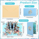 HASTHIP® 3D Pop-Up Butterfly Greeting Card, Handmade Floral Gift Card for Birthday, Anniversary, Friendship & Special Occasions, 5x7 Inch