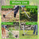 HASTHIP Weeder Tool for Gardening with 1.5m Long Handle and X Cutout Hoe | Stainless Steel