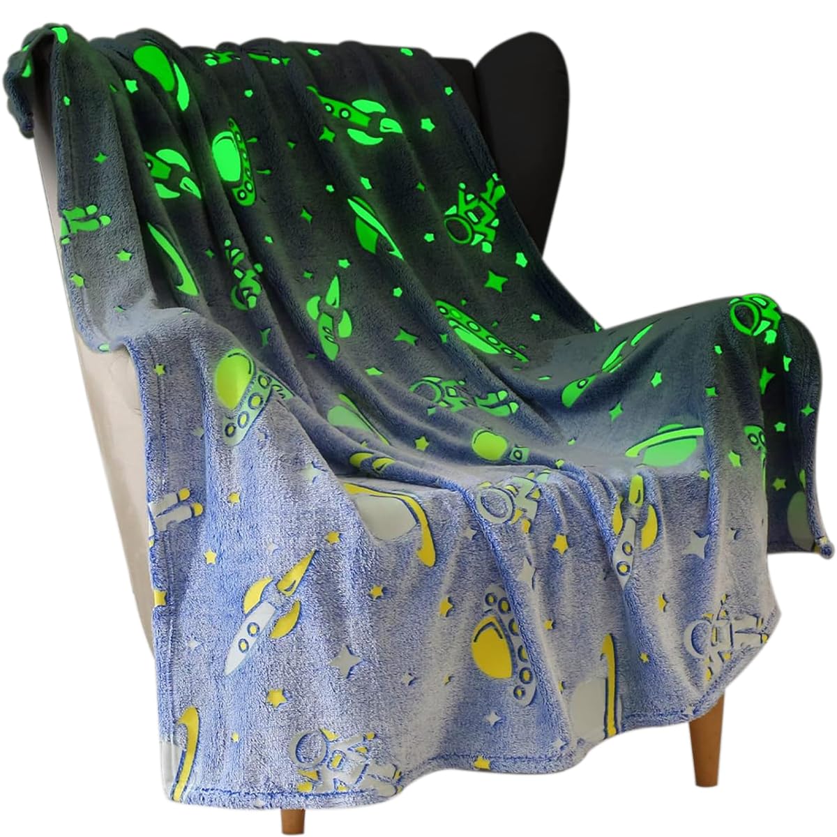 HASTHIP® Suitable birthday gift for boys, glowing soft blanket