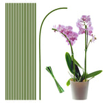 HASTHIP Plant Supports for Indoor and Outdoor Gardening featuring 20 pcs 16 in Bendable Metal Rods with Twist Ties