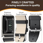 HASTHIP® PU Leather Replacement Band for Whoop 5.0 Life Fitness Tracker, Adjustable Soft Faux Leather Wrist Strap with Metal Clasp, Fashion Business Fitness Watch Band for Men