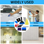 HASTHIP® Kit de Herramientas para Tintado de Ventanas Coche 12 Piezas,Incluye Espátula con Borde Fieltro,Cuchillo Retráctil y Cortador Vinilo Juego Profesional para Envoltura y