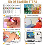 HASTHIP 5D Diamond Painting Kit for DIY Crafts with Starry Night 30x40cm and Butterfly Art Set