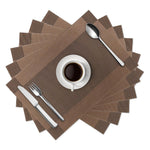 HASTHIP Dining Placemats for Table Protection with Heat Resistant Embossing | 6pcs PVC Waterproof Set 17.7x11.8cm