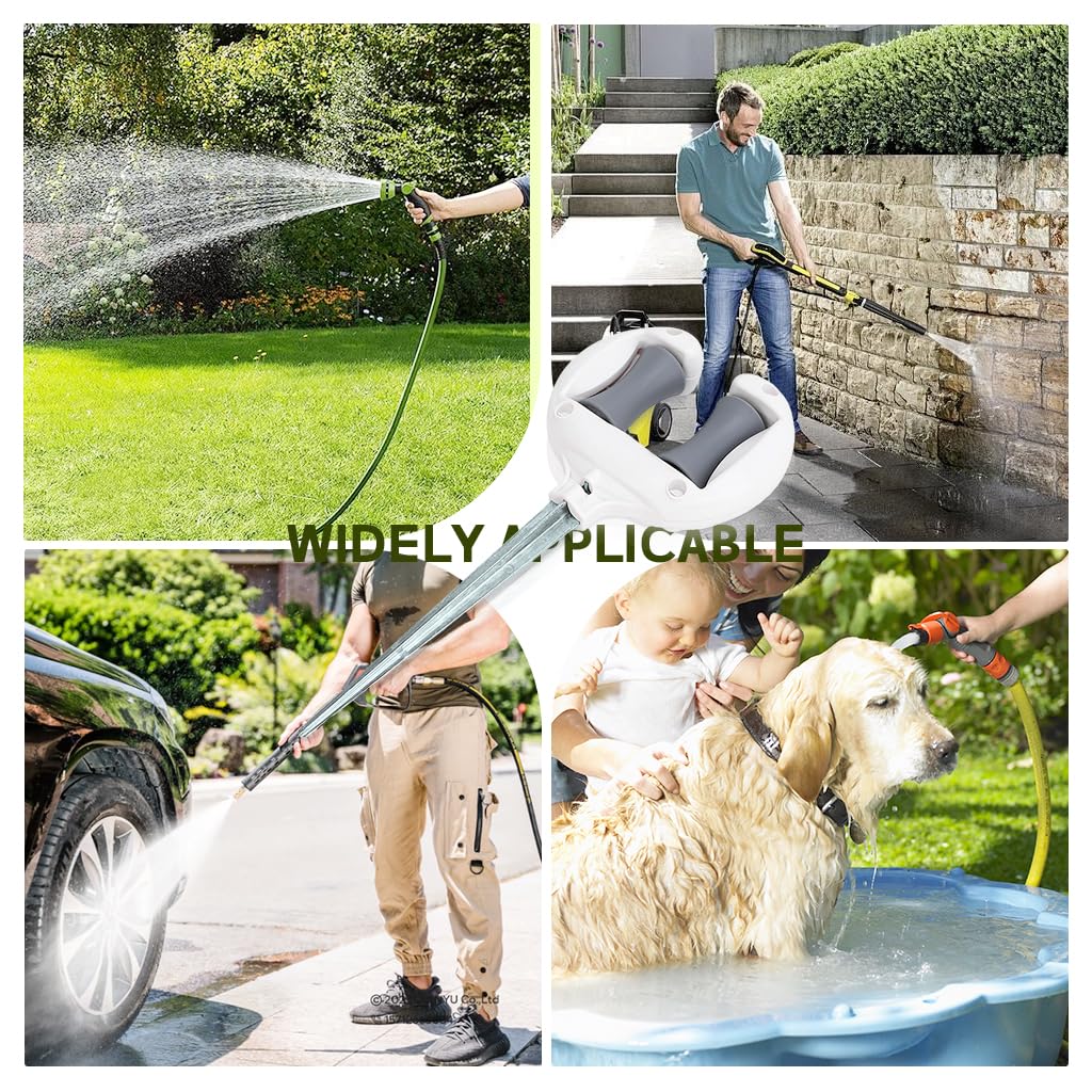 HASTHIP Garden Hose Guide Stake for Lawn and Plant Watering with 27 cm Top Roller | Outdoor Hose Support Holder